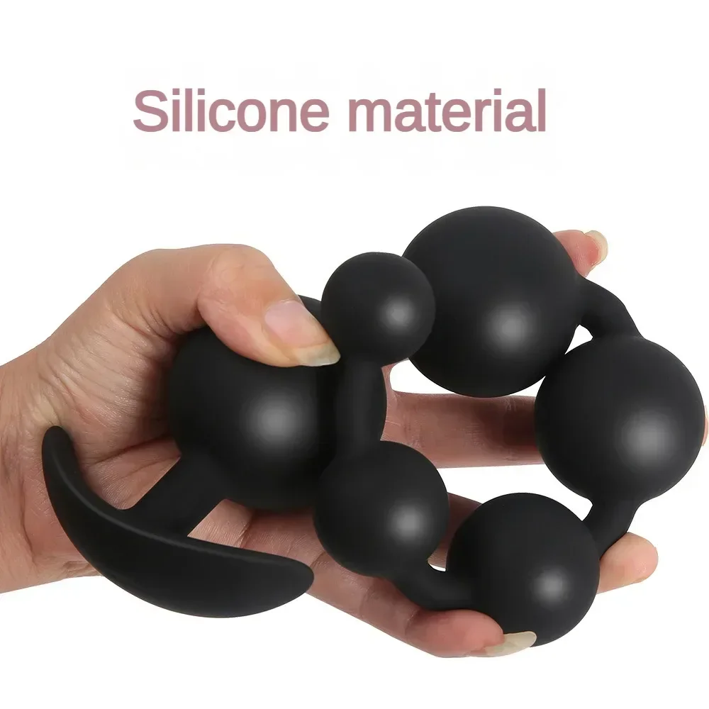 4 Sizes Silicone Anal Beads Anal Plug Butt Plug Pull Beads Dildo Masturbator Anal Dilator Adult Sex Toys For Woman Men Sex Shop