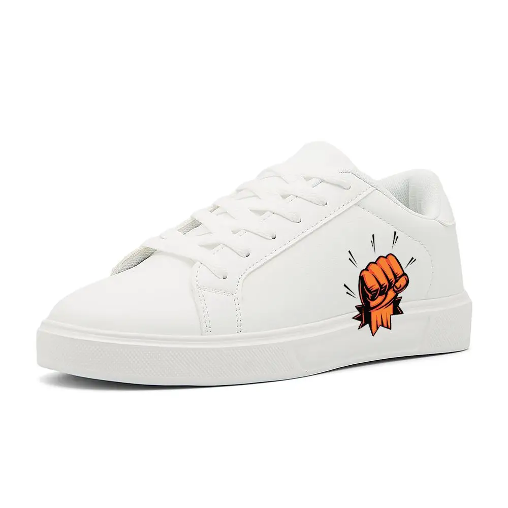 

Unisex Slip-On White Sneakers: Easy Wear – Breathable Fabric, Soft Insole Casual Daily Use Spray paint graffiti white shoes