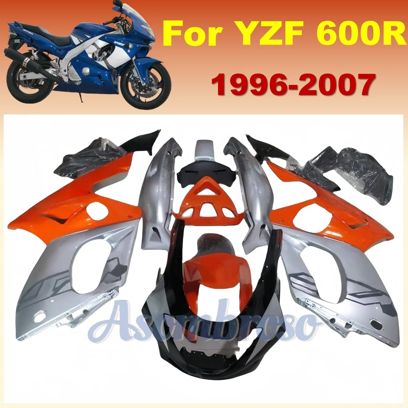 High Grade Motorcycle Fairing Kits for YAMAHA YZFR6 YZF R6 1996 1998 1999 2000 2001 2002 YZF600 96-07 Bodywork Set