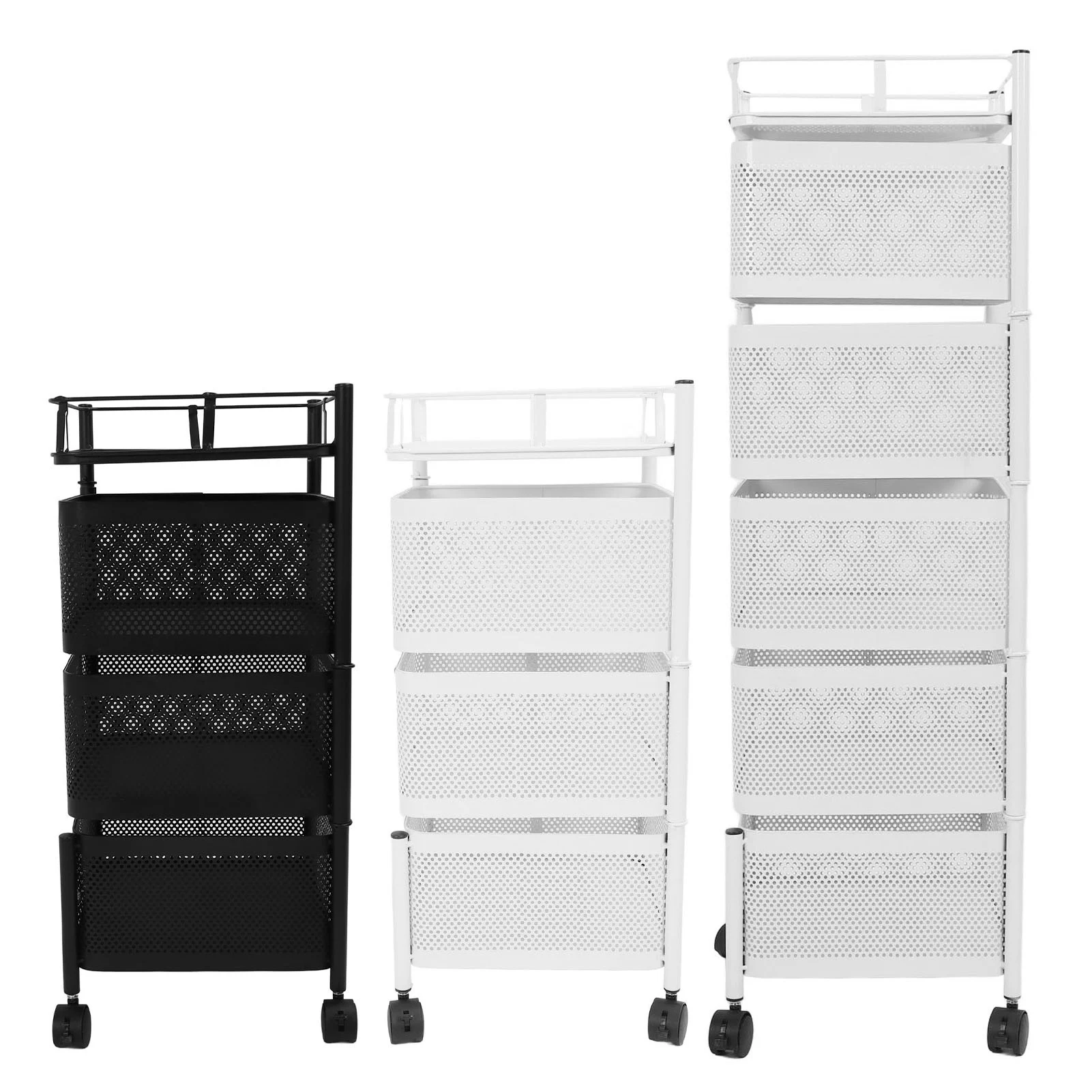 Food Storage With Wheels - Scaffale portaoggetti rotante Organizzatore per cestello
