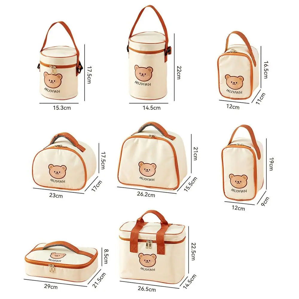 Saco de almoço isolado portátil bonito urso à prova dwaterproof água saco recipiente de alimentos térmico grande capacidade saco térmico para estudantes adultos