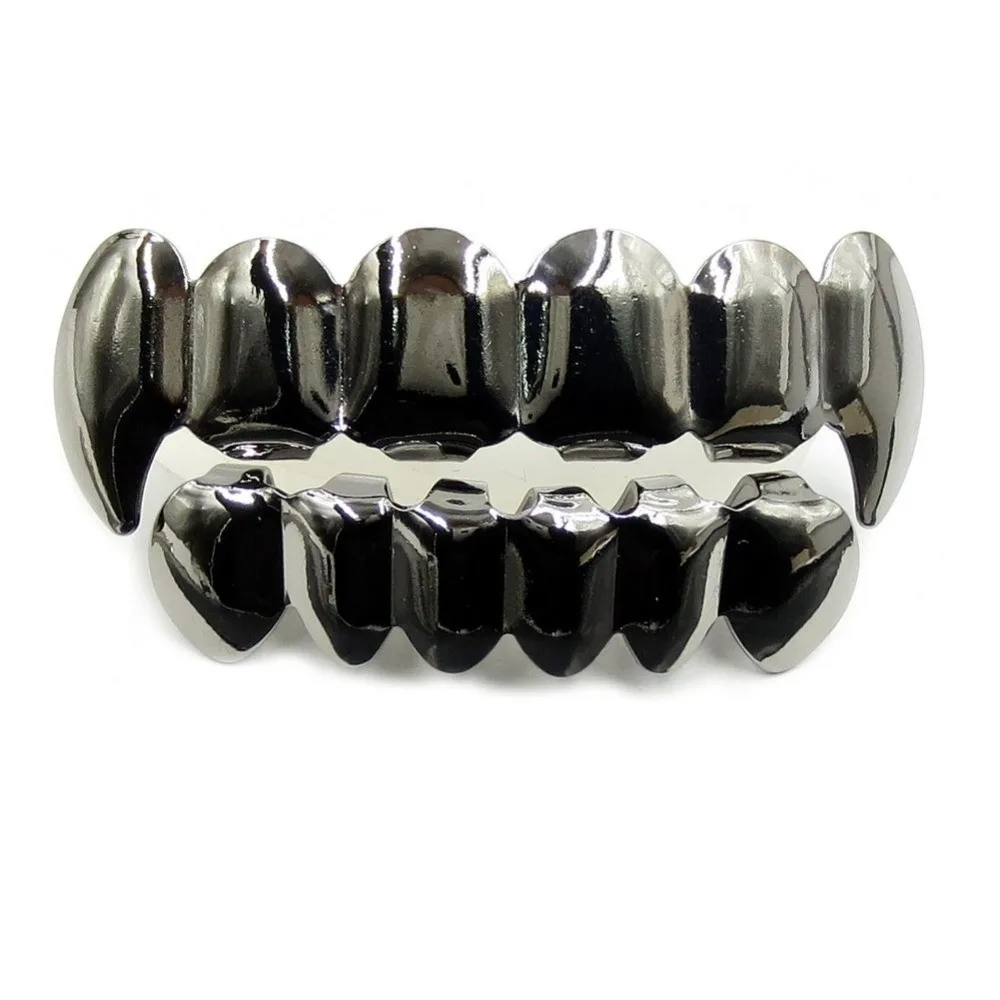Modisches Set aus Oberteil und Unterteil mit Zahn-Grillz, bequem, glänzend, zahnmedizinische Grillz, einzigartig, langlebig, Halloween-Zahn, Hip-Hop-Stil – Detail 8
