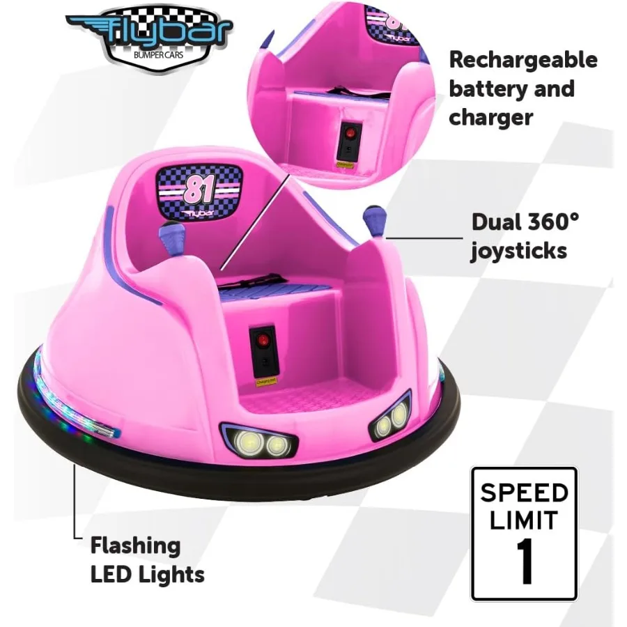 Carro amortecedor de 6V para crianças, passeio elétrico de brinquedos para crianças, bebês, idades de 1,5 a 4 anos, luzes LED, rotação de 360 graus, suporte