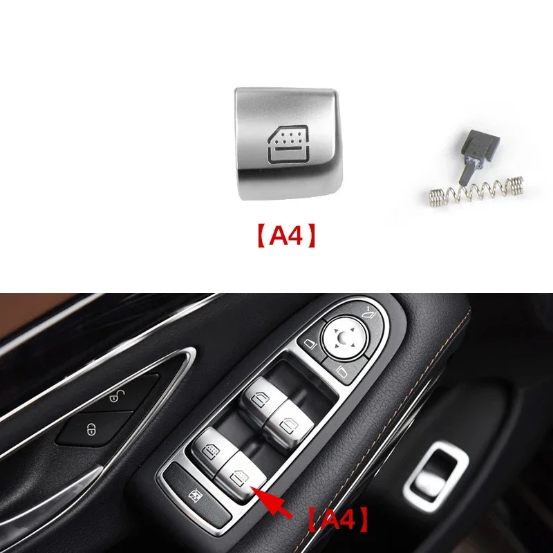 Interior Car Window Lifter Switch Button Cover Cap Replacement For Mercedes Benz E Class W213 E200 E260 E300 E400 AMG