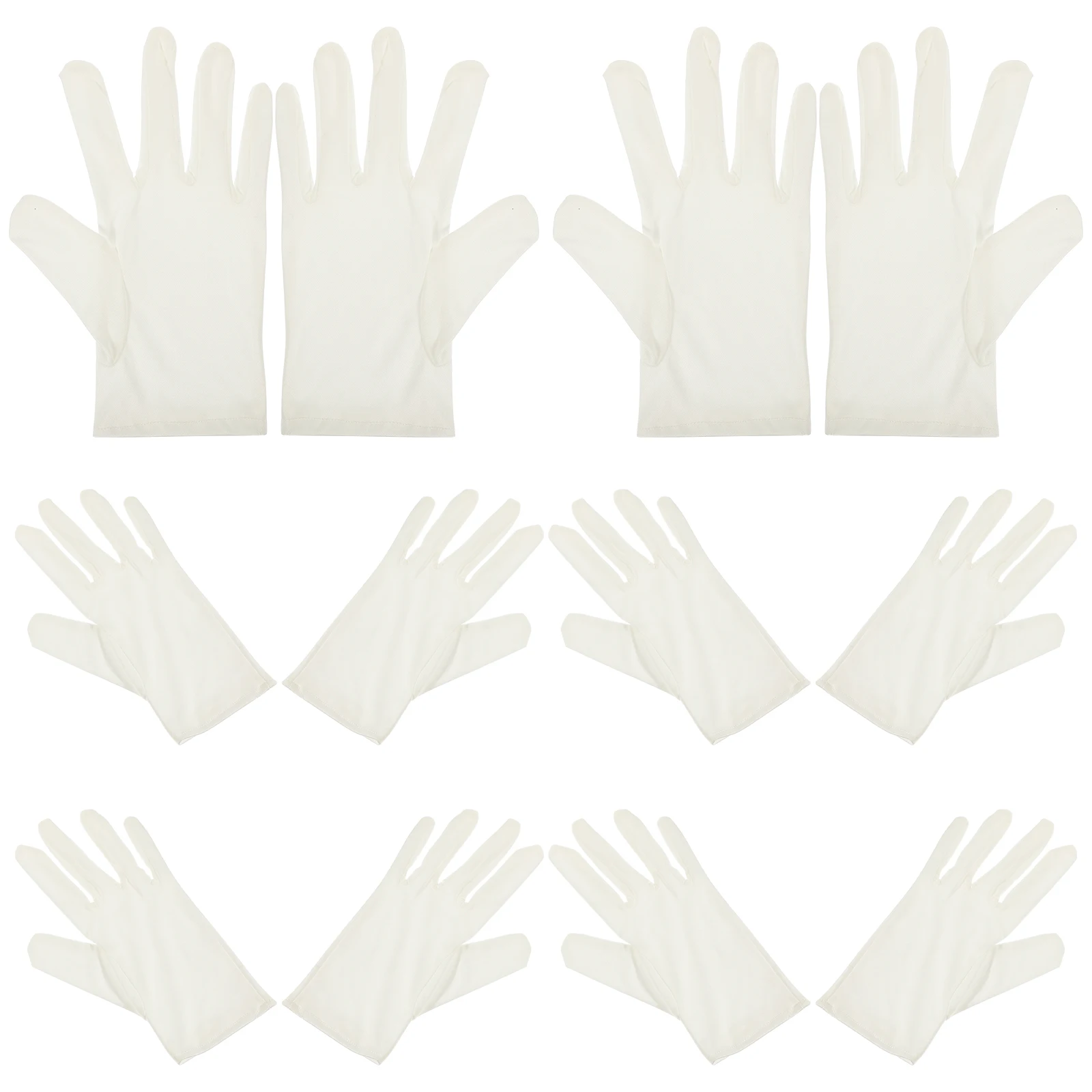 

6 Pairs Cleaning Breathable Microfiber Labor Protection Working Jewelry Labor Protection Gloves Work Hand Gloves