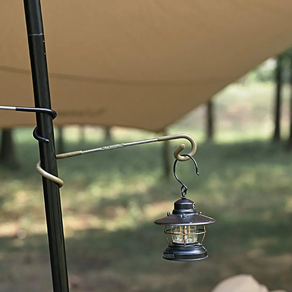 For Shine Trip Tent Light Hook S-type Lamp Hanger  Anti-rust Multi-purpose Lamp Holder Stainless Steel Lantern Hook For Outdoor