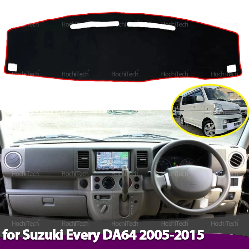 Para Suzuki Every DA64 NV100 Mazda Scrum 5th Gen Every Wagon 2005-2015 cubierta de tablero alfombrilla antideslizante almohadilla protectora alfombra parasol