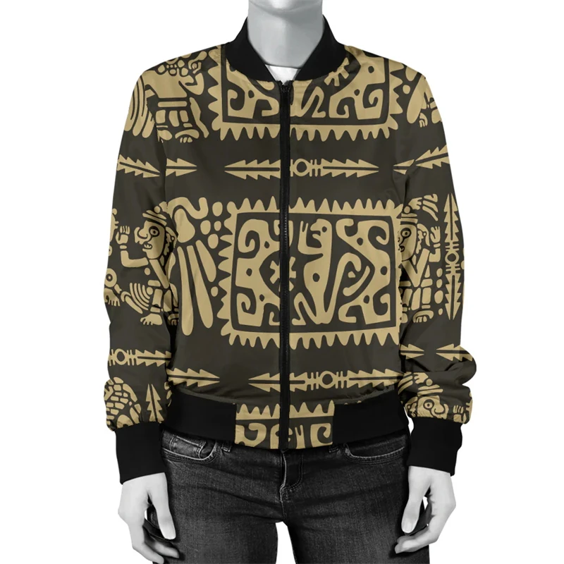 Vintage Ethnic Style Graphic Jacket Men 3D Print Long Sleeve Sweatshirts Men Women Casual Zipper Jacket Fashion Y2k Clothing