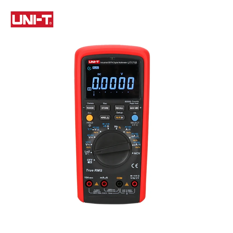 Industrial Multímetros Digitais True Rms Ajustável 60k Contagens Testador de Resistência Medida Original Ebtn Lcd Usbbb Uni-t-ut171b