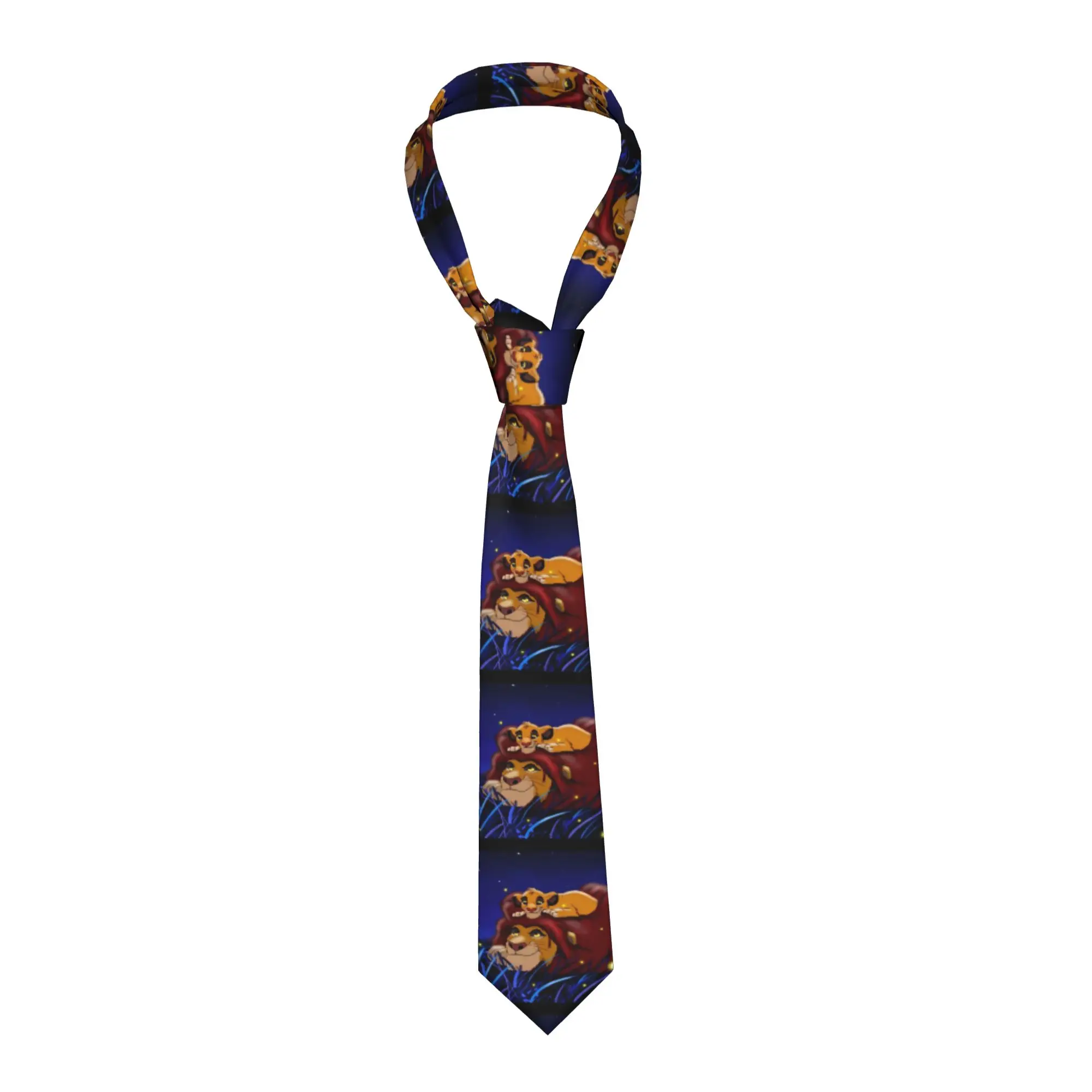 Neckties LionKings Men Slim Polyester 8 cm Classic Neck Tie Simba Cartoon  for Mens Accessories Gravatas Wedding Business