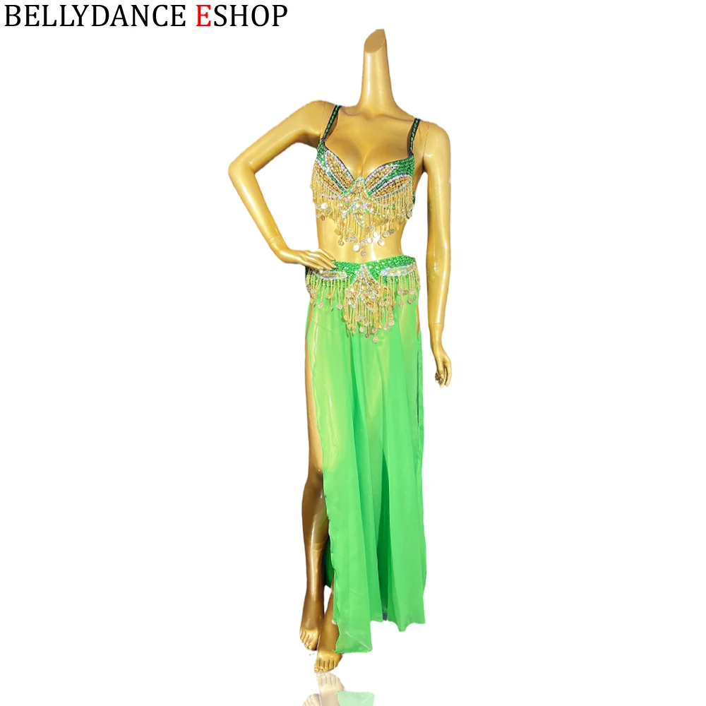 Nieuwe Sexy Vrouwen Kralen Pailletten Stage Performance Outfit Buikdansen Kleding Holloween Carnaval Danser Kostuum Night Dance Wear