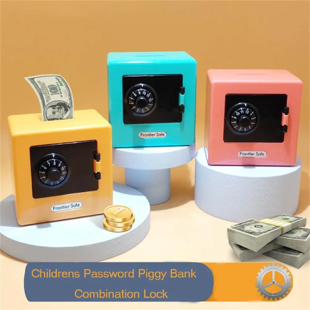 Childrens Rotate Password Safe Box Banknote Cash Combination Lock Piggy Bank Mini Money Boxes Coin Saving