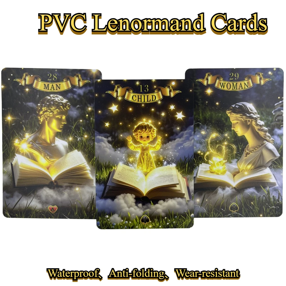 

Высокое качество Golden-House Renowned Renault Deck ПВХ матовый водонепроницаемый износостойкий карты Lenormand для гадания вечерние настольные игры