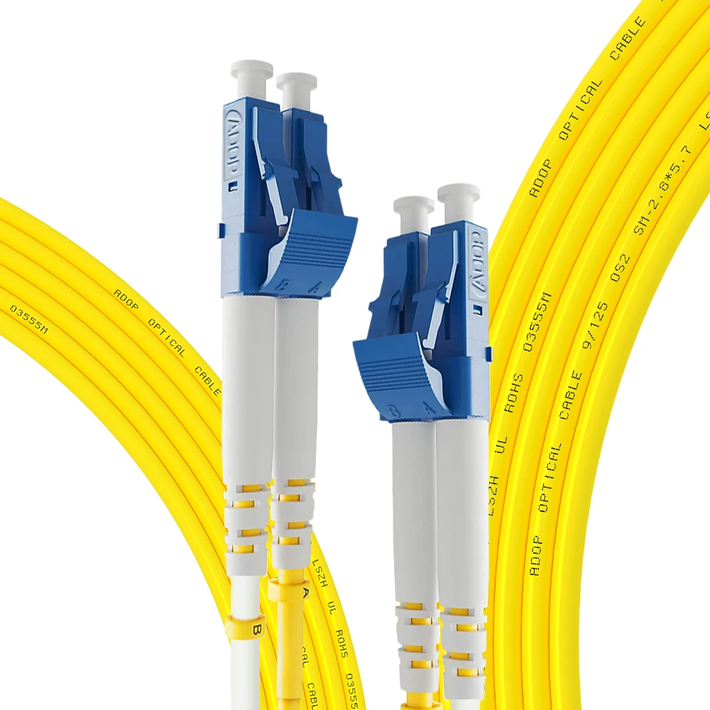 ADOP 1G/10GB Single Mode Duplex LC-LC 9/125um SMF, 1-300 Mete, OS2 LC to LC Fiber Patch Cable, Fiber Optic Cable Cord LSZH