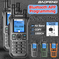 2PCS BAOFENG UV-21 PRO Walkie Talkie V3 Multi Band Bluetooth App Programming Air Band Wireless Copy Frequency Type-C Radio