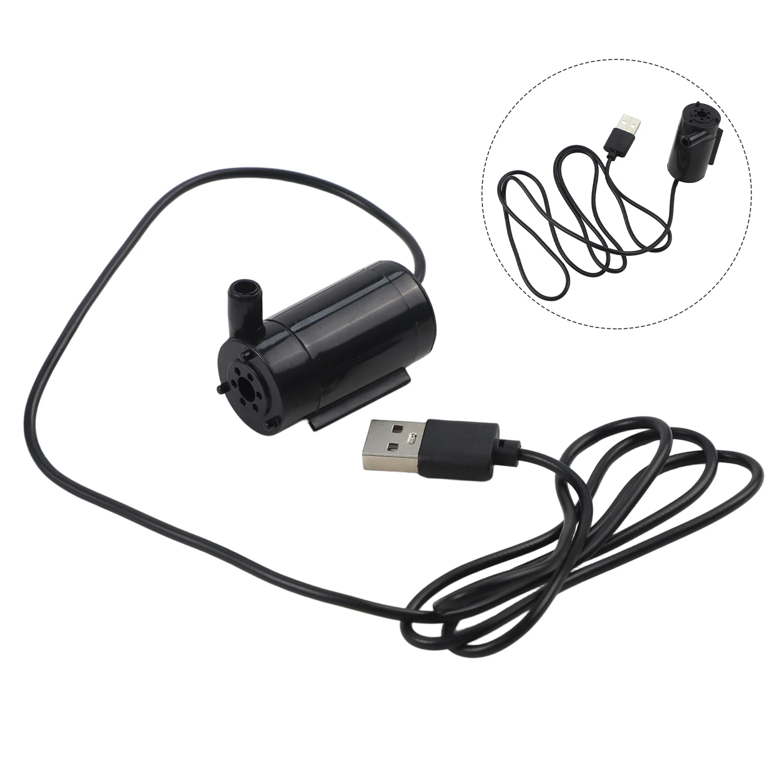 2x Submersible Water Pump USB Powered for Mini Aquarium Fountain and Fish Tank Pumping with Low Noise and Efficient Performance