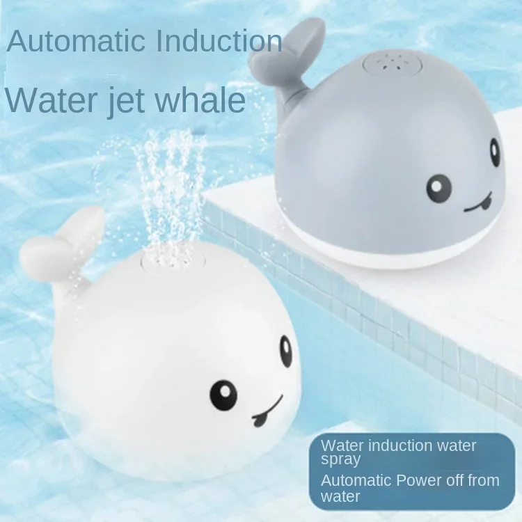 Baby Light Up Bath Tub Toys Whale Water Sprinkler Pool Toys for Toddlers Infants Whale Water Sprinkler Pool Water Toys