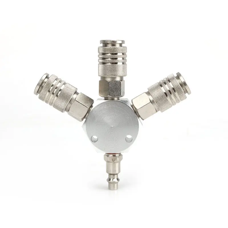 Universal tee German European American quick female connector quick plug connector pneumatic quick plug female interface male