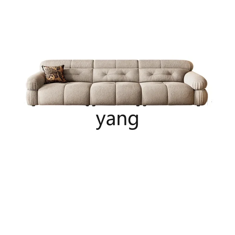 LH  light French retro cream wind snow Neil velvet fabric sofa straight row