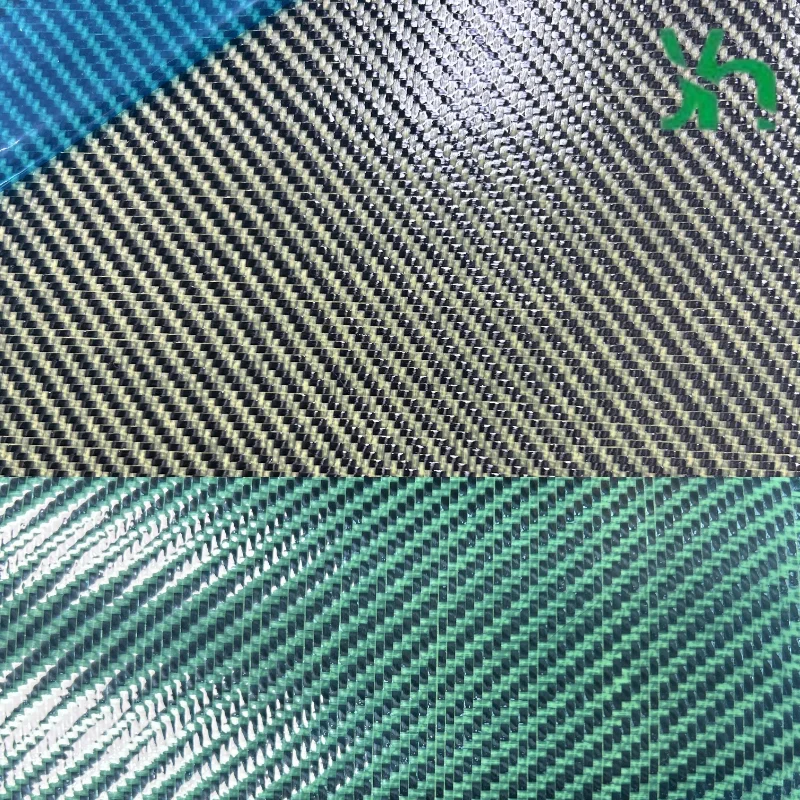 

3K240gsm Yellow Black Carbon Fiber Prepreg for Car Hood Wrap, Auto Body Styling, 100cm Width