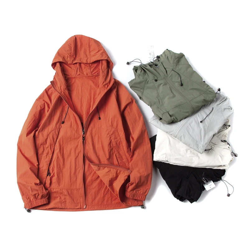 

Lightweight Cool Feeling Summer Men's Outdoor Qui Dry Skin irt Hooded Sun Protection Jaet ex Lightweight Breathable