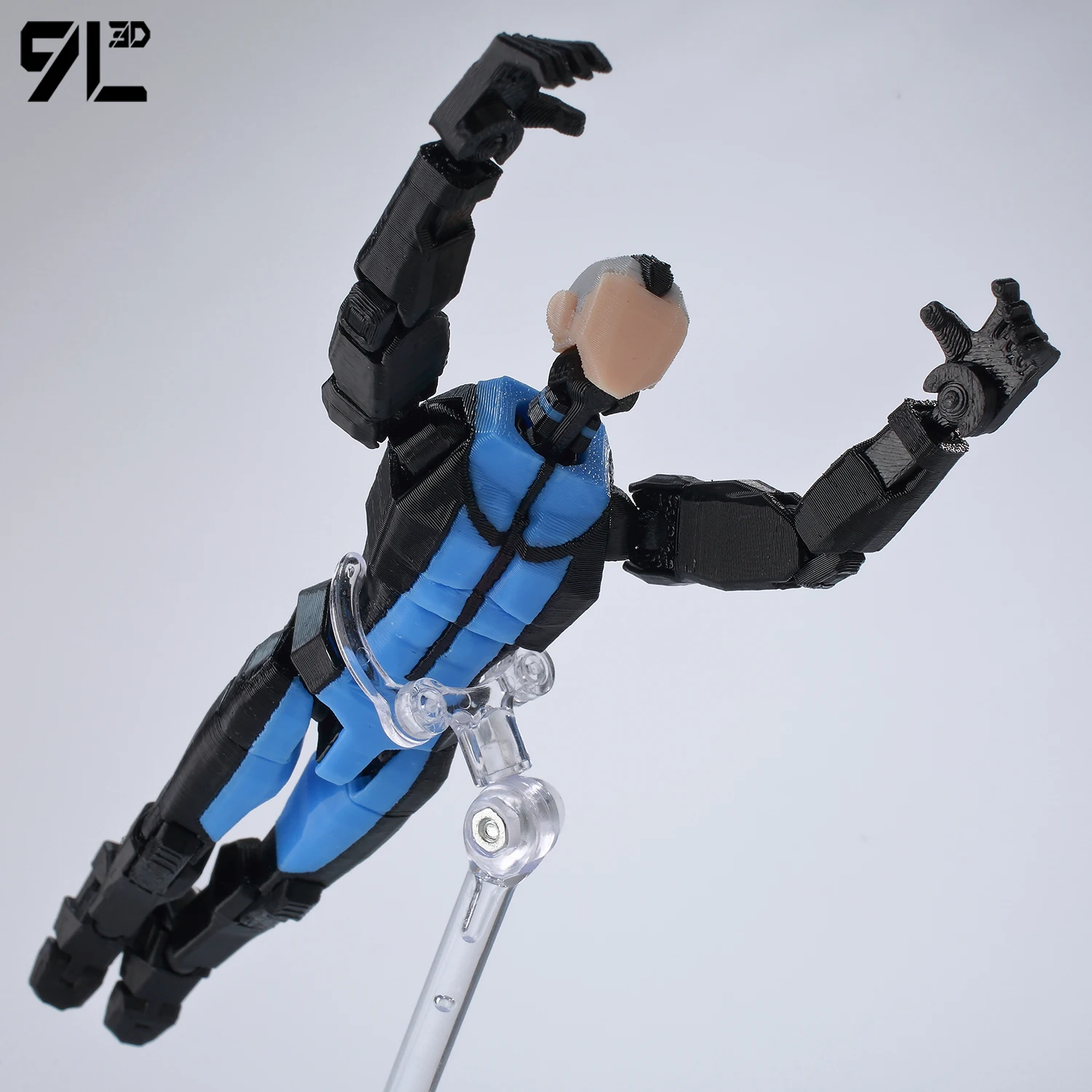 9L3D ラッキーダミー13 無敵の高柔軟性多関節ジョイントストライクポーズアニメ装飾ギフトクールロボットアクション組み立ておもちゃ