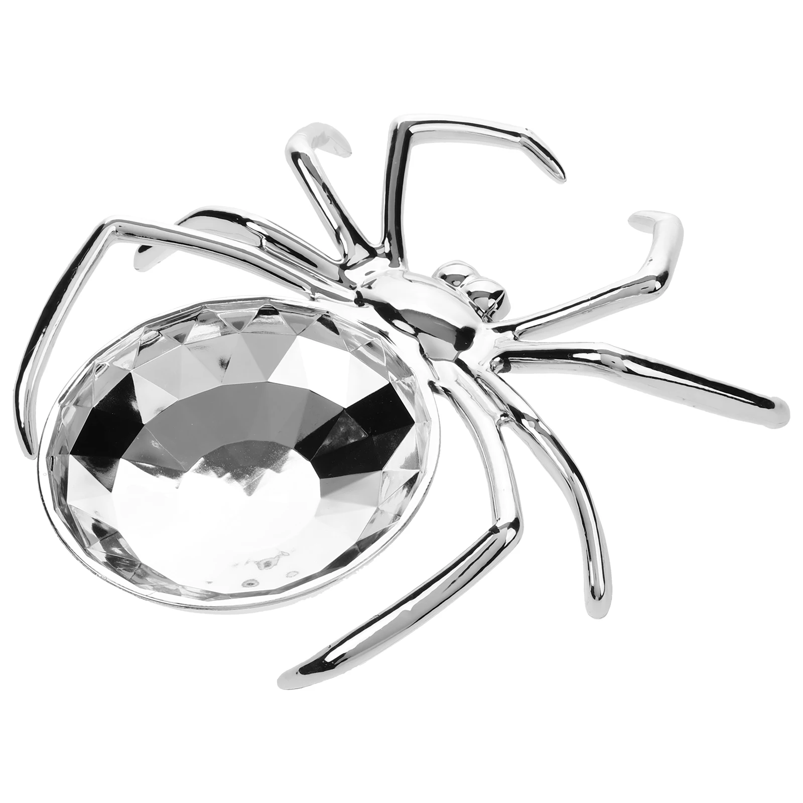 

Creative Spider Shaped Fruit Plate for Halloween Snack Storage Tray Silver Reusable Food Serving Dish Dry Holder Kitchen