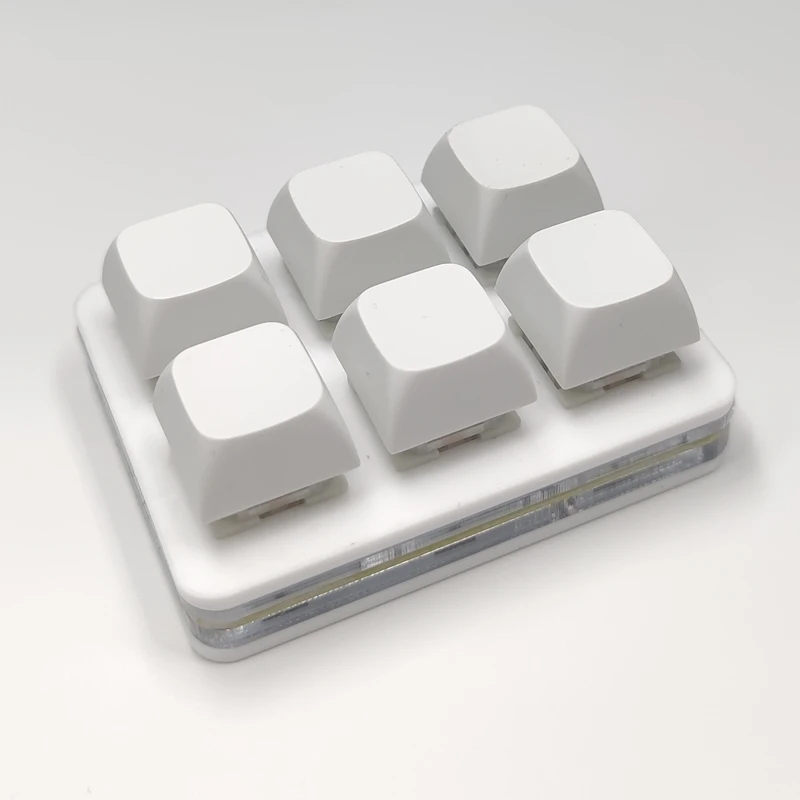 Mini USB 6-key Mute Mechanical Keyboard, Copy Paste Custom Shortcut Keys