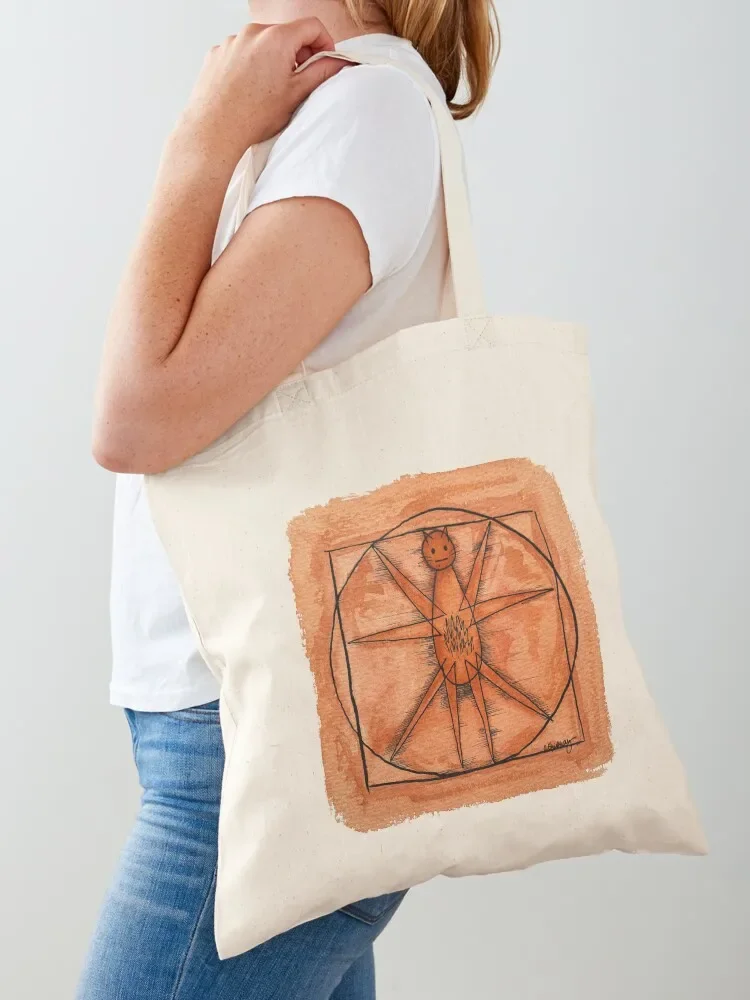 

Vitruvian Cat Adventures Tote Bag reusable shopping bags Women's shopping bag Handbags