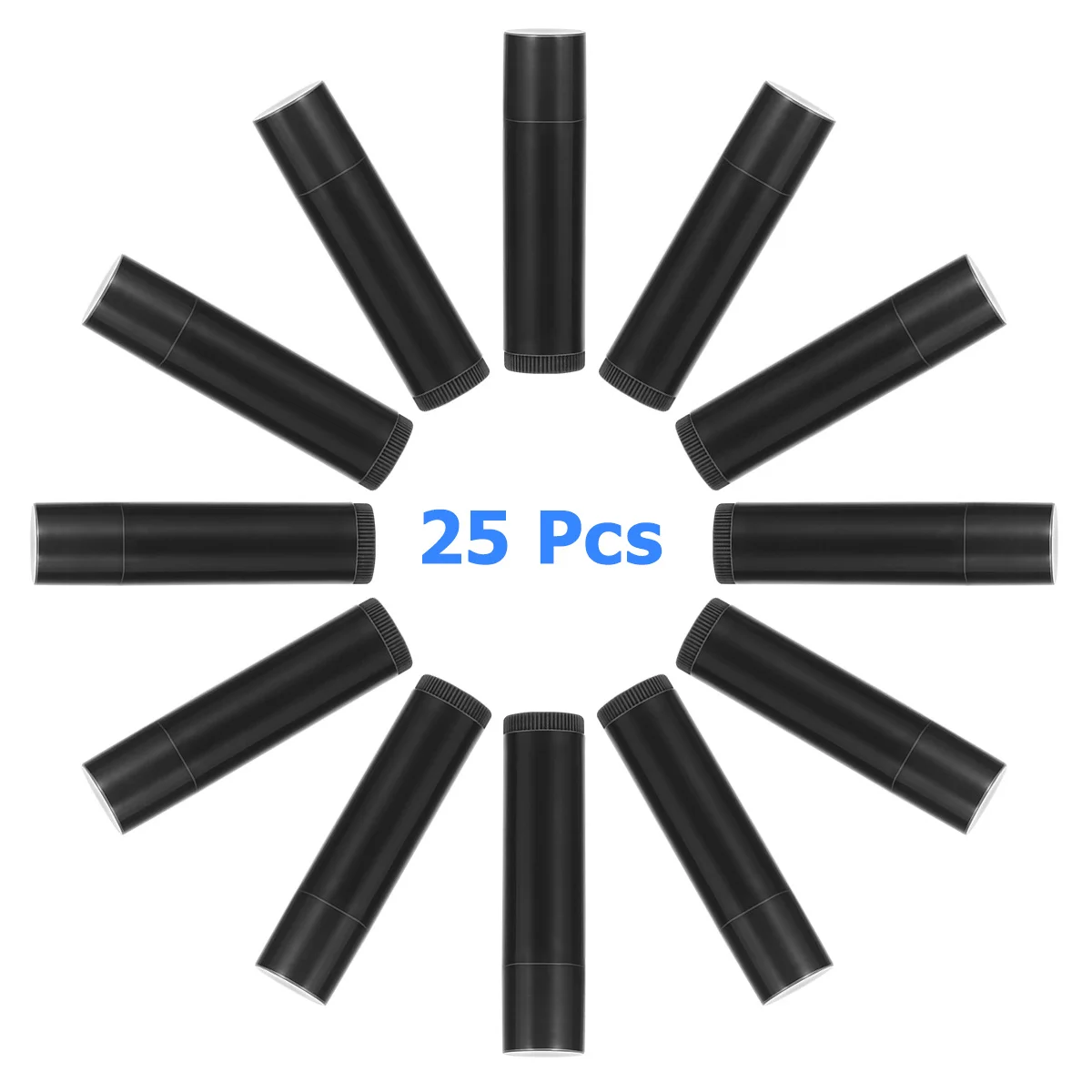 25 قطعة أنابيب بلسم الشفاه الفارغة 5 جرام حاويات البولي بروبيلين الطبيعية لتقوم بها بنفسك عصا ملمع الشفاه التعبئة والتغليف حافظة شفافة مع قبعات #2