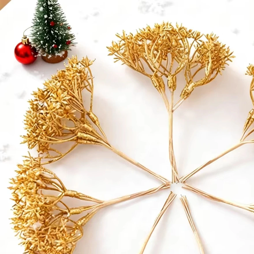 

Artificial Flowers Plant Home Christmas Tree Wedding Decor Bridal Table Vase Filler Accessory Clearance Birthday Gifts Ornaments
