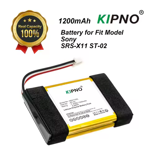 KIPNO ST-02 Speaker Battery 7.4V/1200mAh For Sony SRS-X11 SRSX11 Portable Music Player Replacement Lithium-ion Power Cell