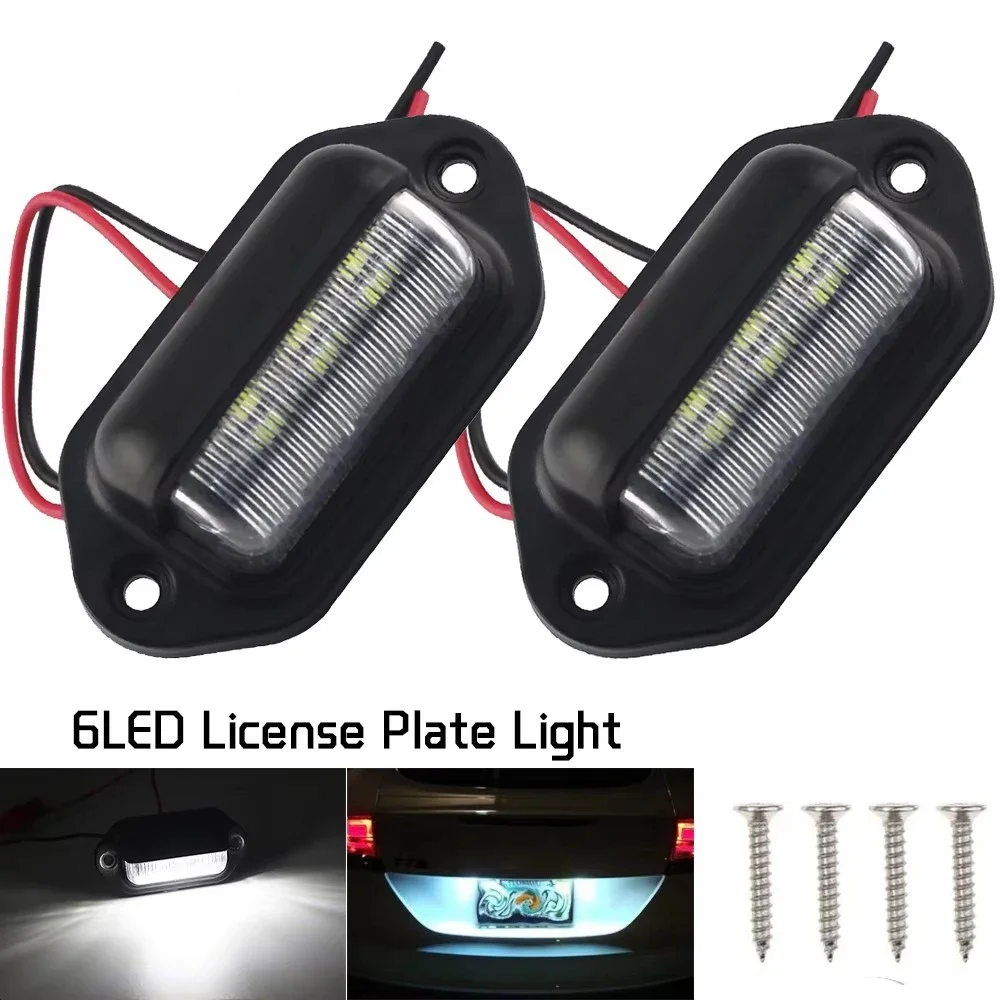 

1/2 шт. 6 светодиодов автомобильный пикап грузовик освещение номерного знака лампа 12-24 В автомобили автобус задний фонарь край фары белая лампа сигнал мотоцикла Lmap