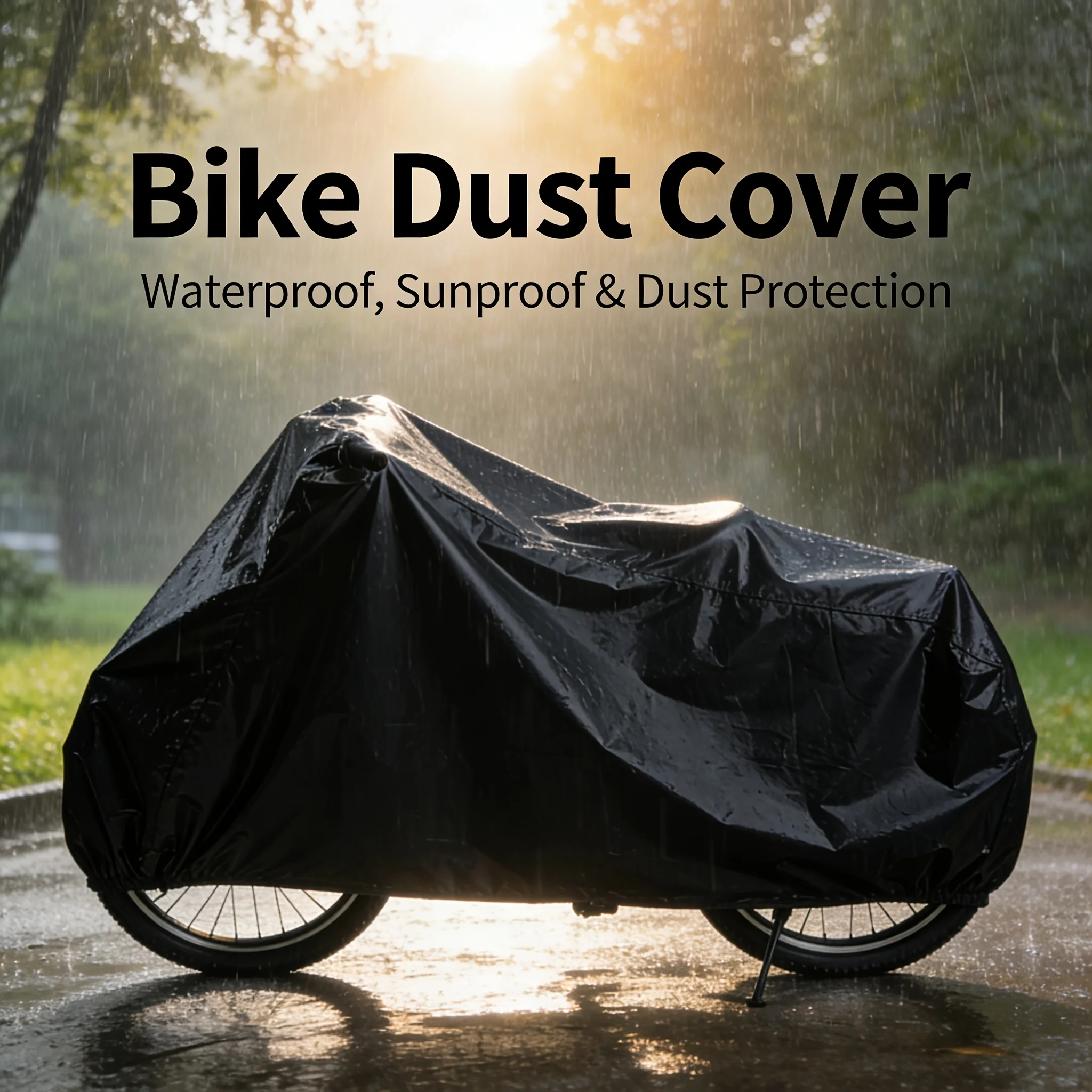 Funda Impermeable para Bicicleta Eléctrica, Protección UV, Resistente al Desgaste, a la Polvo, a la Lluvia y a la Nieve, Plegable
