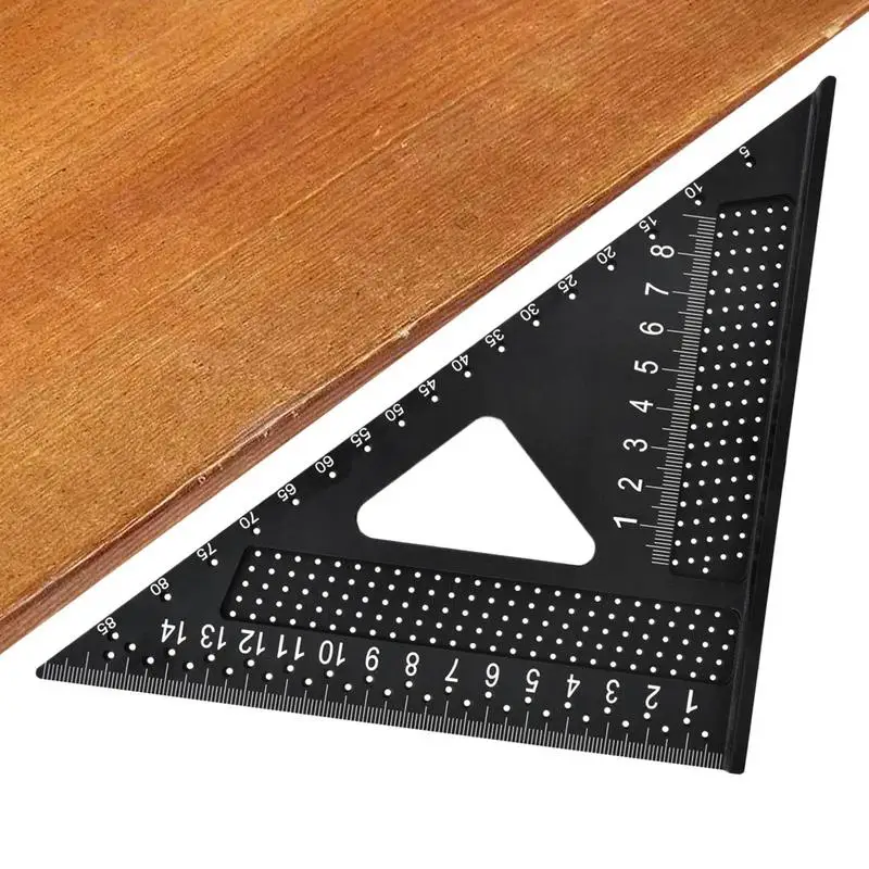 

Framing Square 7Inch Triangle Ruler Lightweight Multipurpose Measuring Tool Double-Scale Speed Square For Layout Drafting