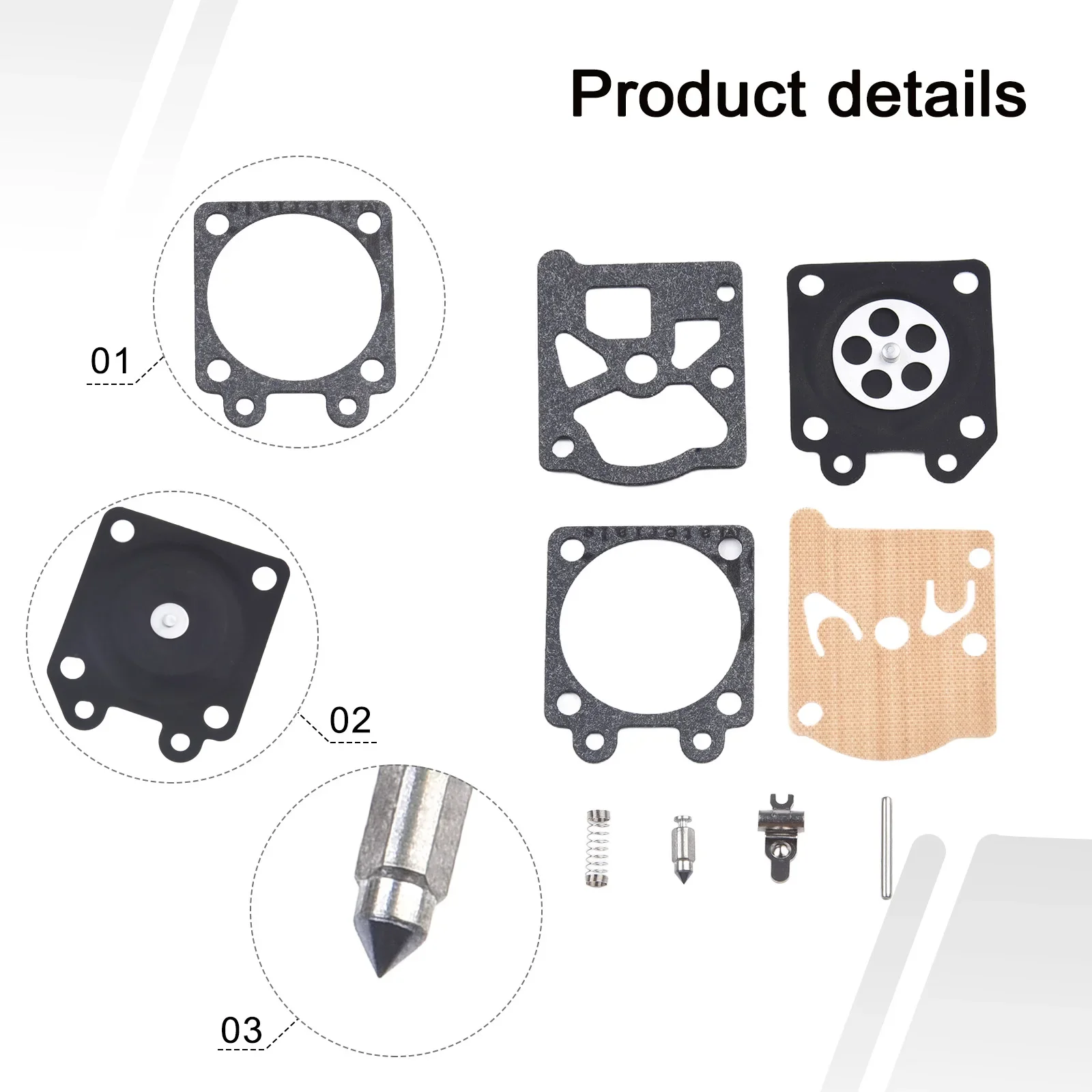 

Accessories Diaphragm Replacement Repair Kit 3800 5200 4500 5800 45CC 5200 58CC Carburetor Brand New High Quality