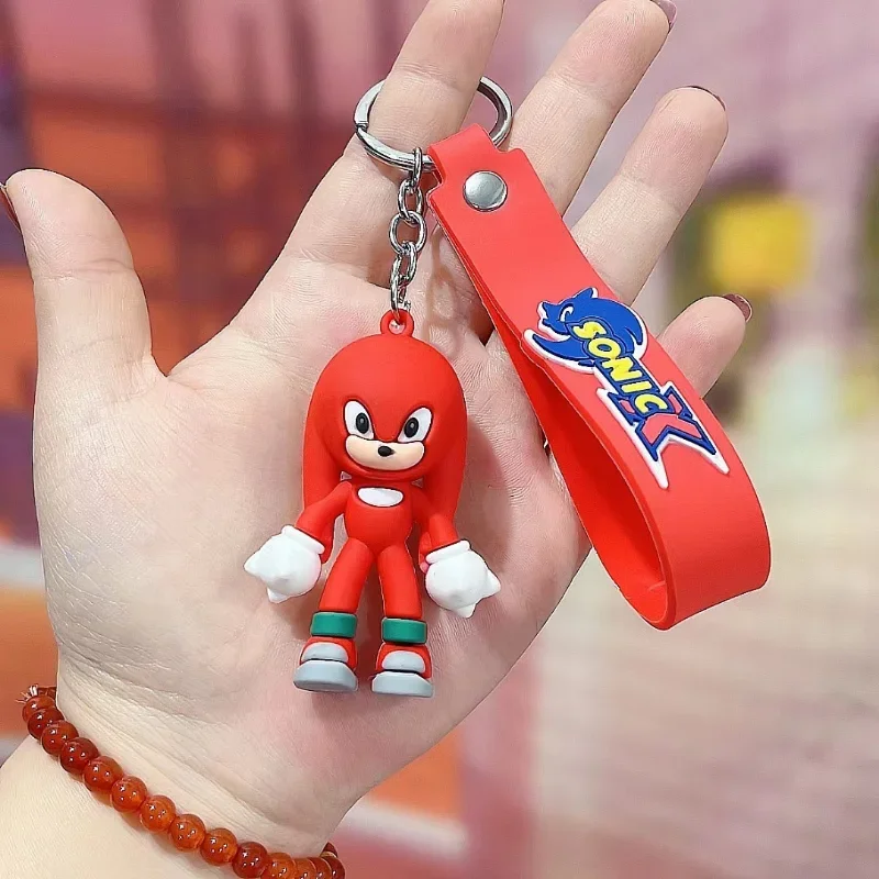 Anime Cartoon Sonic The Hedgehog Keychain Cute Doll Keyring Bag Pendant Couple Car Keyholder Creative Bag Charm Accessories