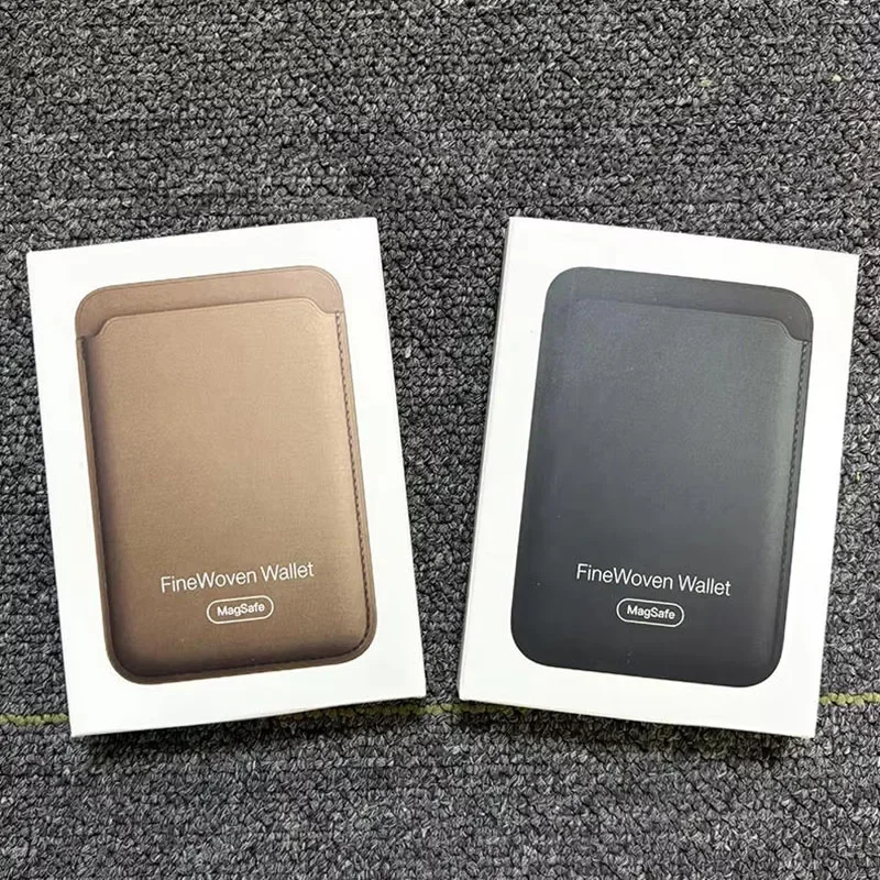 حافظة محفظة بطاقات منسوجة دقيقة رسمية لهاتف آيفون 15 16 17 برو ماكس بلس لهاتف أبل 13 14 برو أغطية مغناطيسية قوية