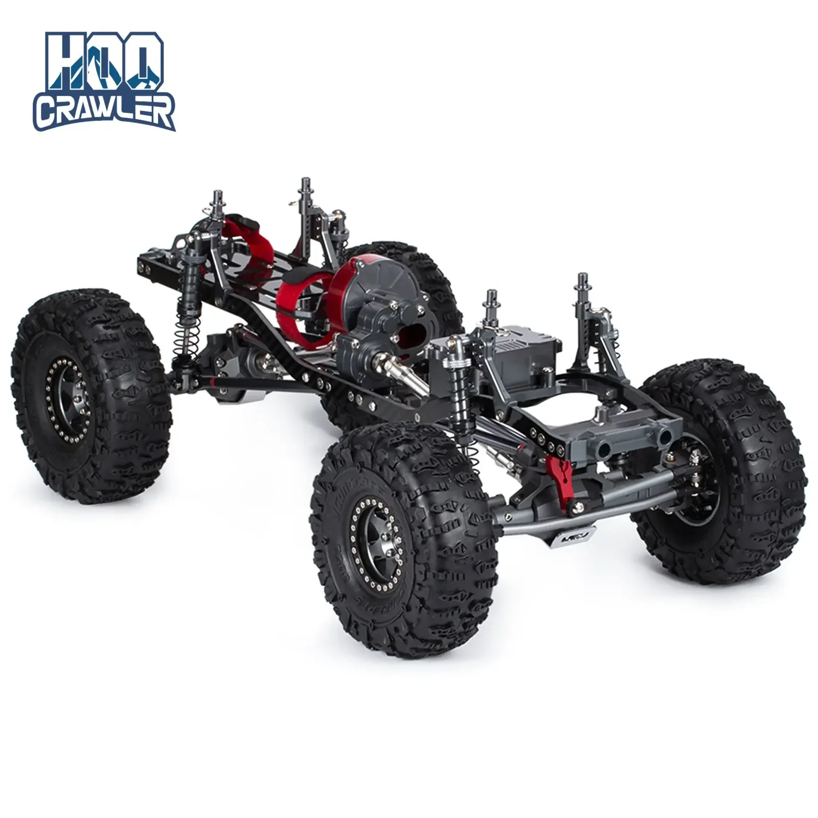 1:10 RC Crawler Frame All Metal Chassis Kit with Portal Axle Carbon Rail 1.9 Wheels for 1/10 RC Crawler SCX10 Off Road Truck