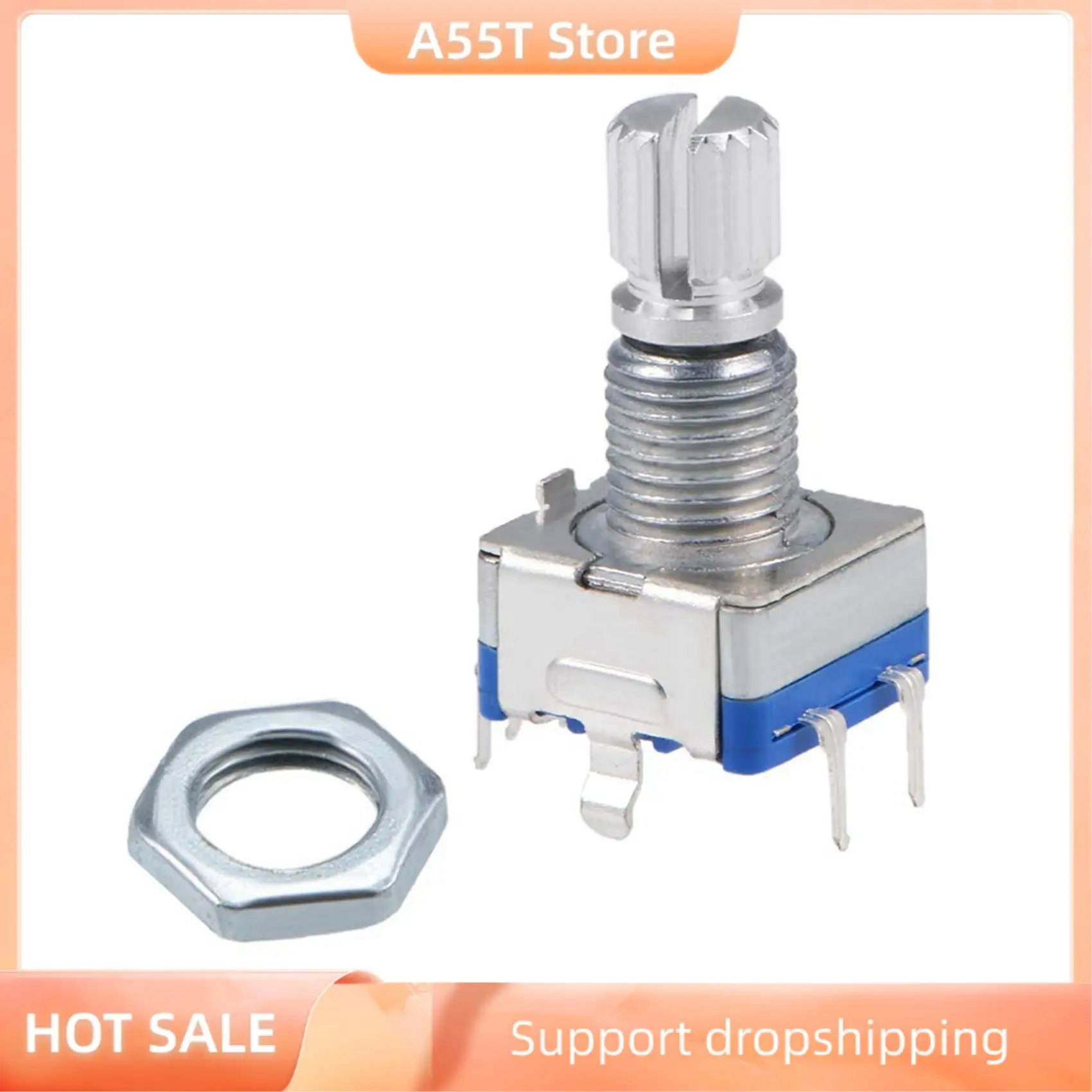 A55T 360 Graden Roterende Encoder Code Schakelaar Digitale Potentiometer EC11 5 Pins 15Mm As 20 Stuks