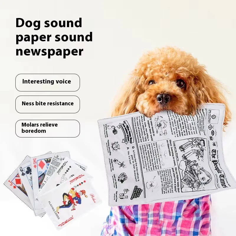 Pet dog toys, sound - making newspaper - like crinkled paper, a must - have for relieving boredom and grinding teeth