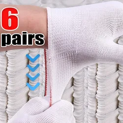 Sturdy Knitted Labor Glove Cut Resistant Anti Stuffy Sweat Work Gloves Maintenance Operating Simple Elastic Nylon Knit Mittens