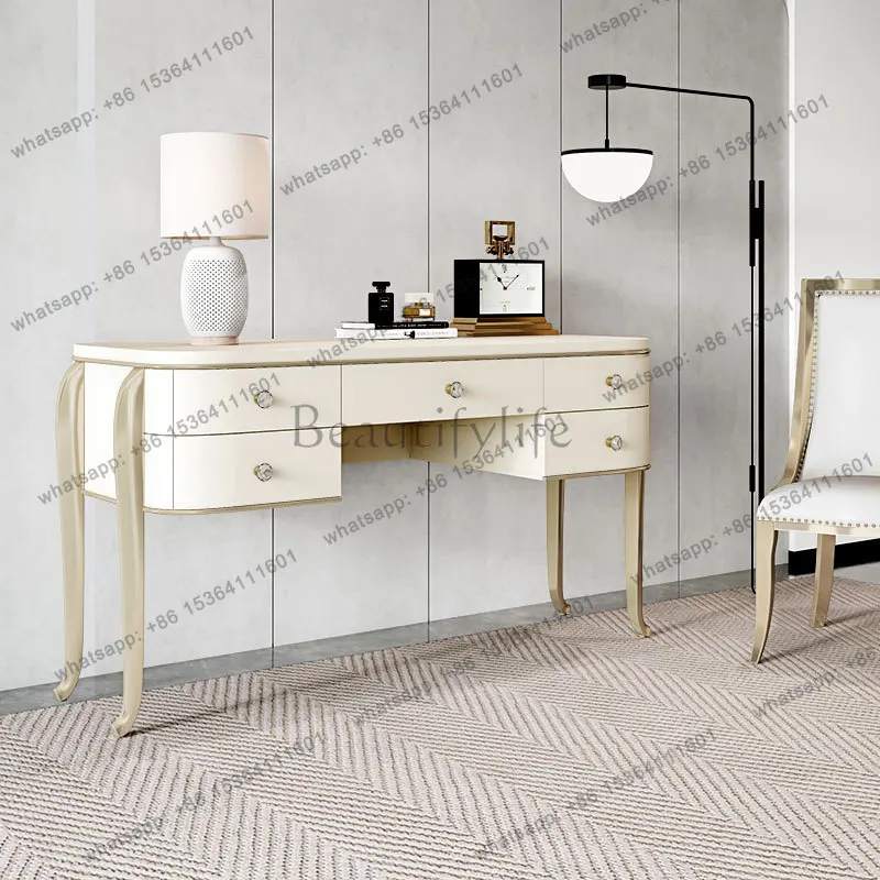 FG American All-solid Wood Desk Light Luxury Modern High-end French Calligraphy Table