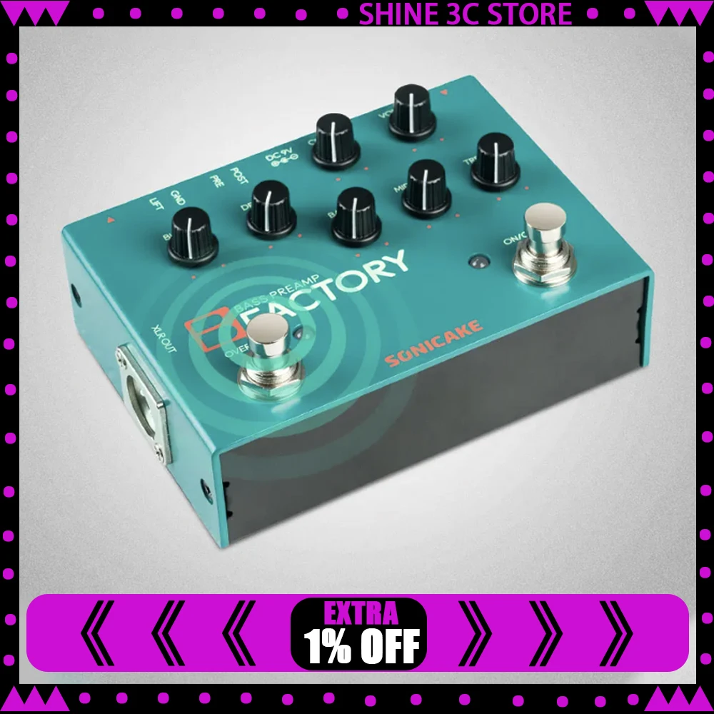 SONICAKE B Factory QDS-05 Аналоговый басовый предусилитель Comp и гитарная педаль Overdrive - винтажный звук для подарков басистов SONICAKE B Factory QDS-05 Аналоговый басовый предусилитель Comp и гитарная педаль Overdrive - винтажный звук для подарков басистов
