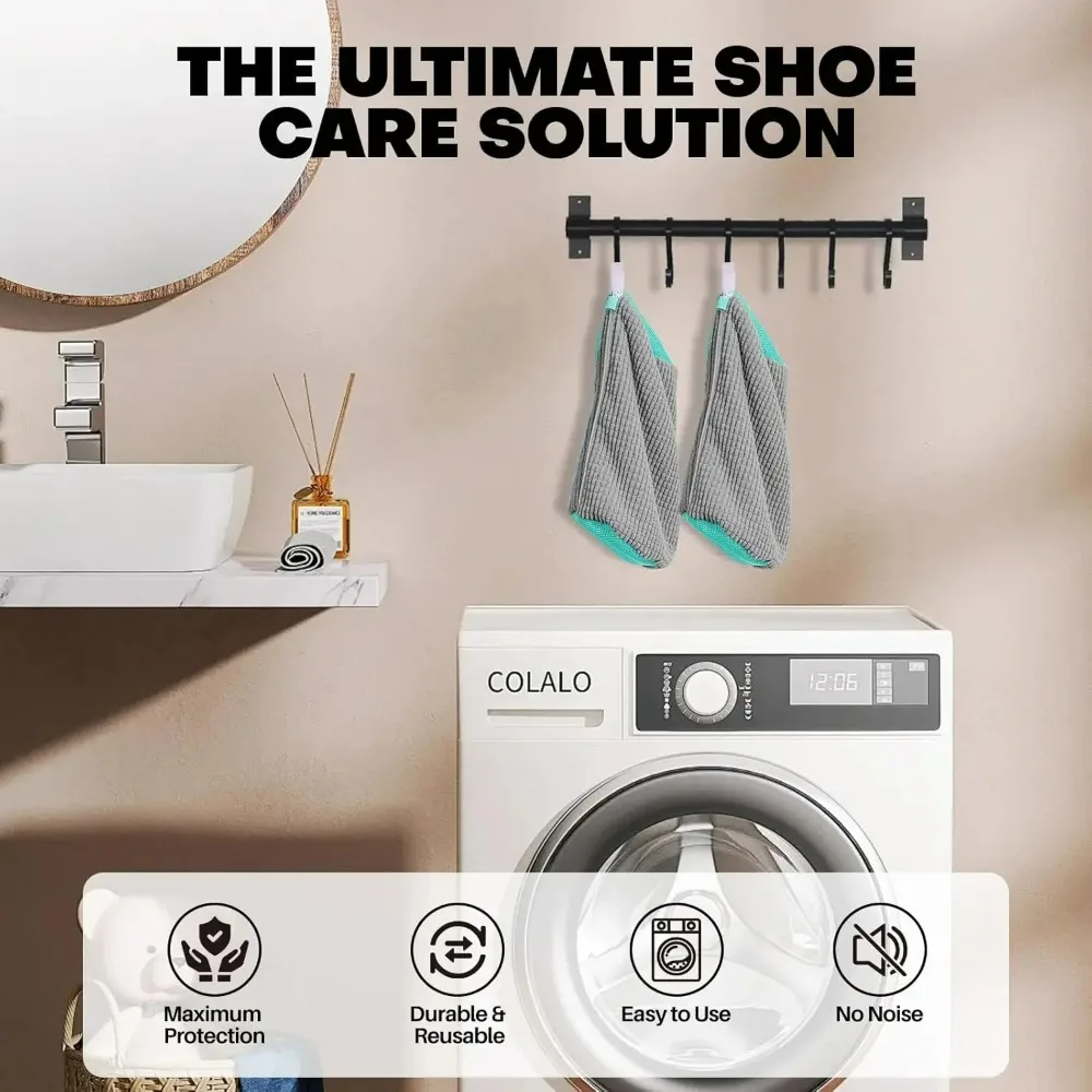 2 قطعة حقيبة غسالة الأحذية قابلة لإعادة الاستخدام حذاء رياضة حقيبة غسيل الأحذية حقيبة تنظيف الأحذية للغسالة والمجفف أكياس الغسيل الملحقات