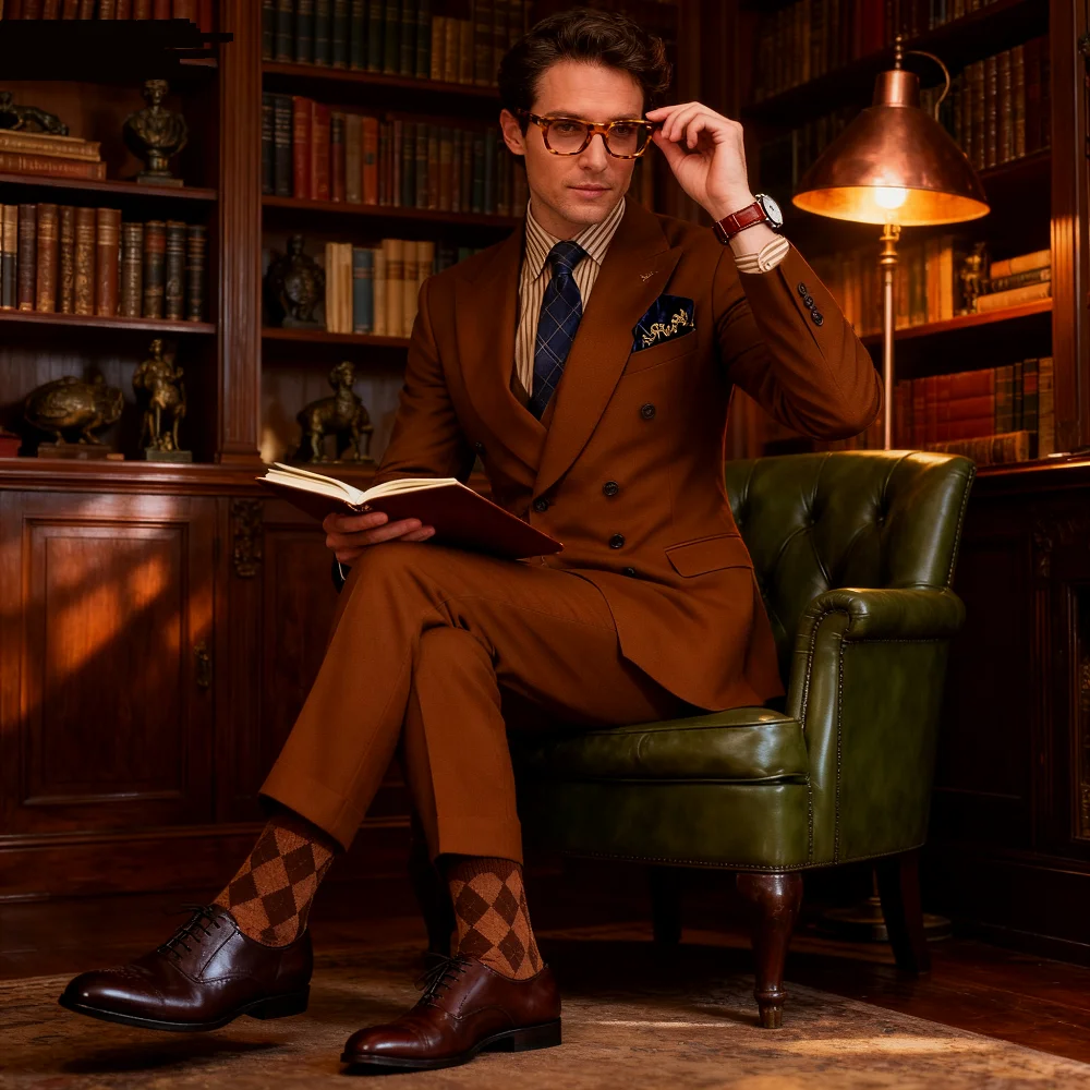 

High-End Slim Fit 3 Pcs Set Formal Wedding Suits for Men Casual Business Groom Tuxedos with Jacket Vest Pants for Party Prom