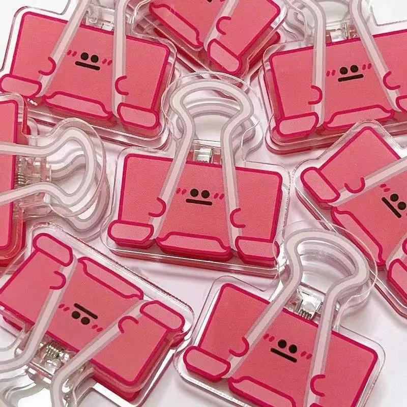 Simple Solid Color Long Tail Clip School Stationery Test Paper Book Note Clip Office Documents Bills Clip Storage Organizer