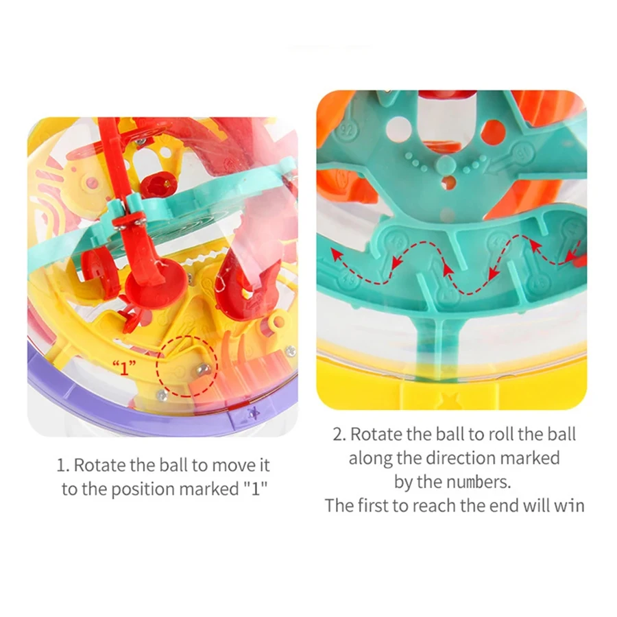 3d labirinto mágico bola de rolamento labirinto jogo globo brinquedo crianças desenvolvimento pensamento equilíbrio treinamento brinquedo cérebro teaser presentes