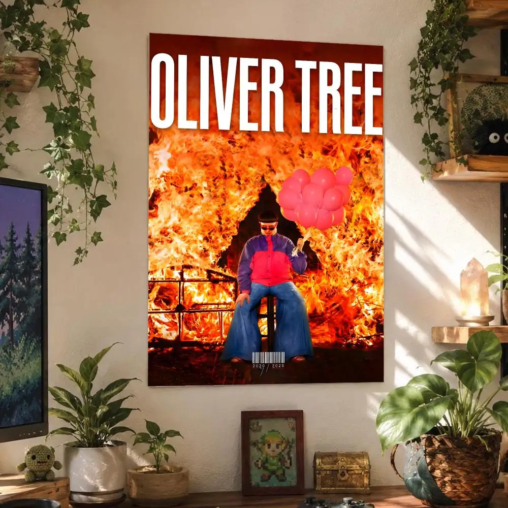 Music Indie Oliver Tree Poster Wall Art Poster Waterproof PP Print Peel And Stick Removable Self Adhesive Home Decor