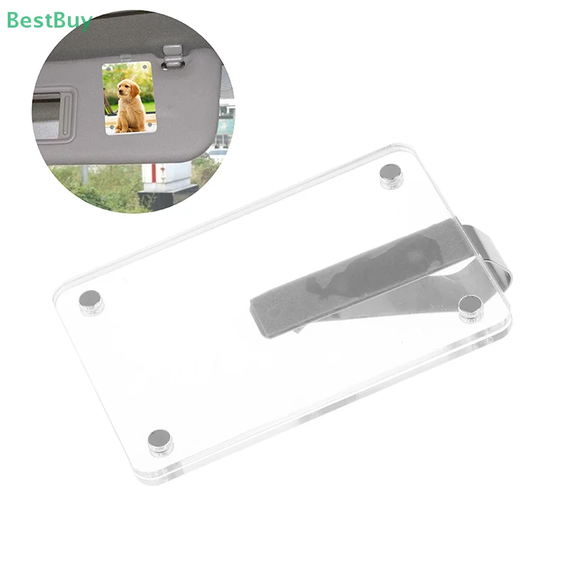 Hot 1Pcs Samochodowy uchwyt na osłonę przeciwsłoneczną Uniwersalny magnetyczny spersonalizowany klips do zdjęć Dodaj własne zdjęcie Klips do osłony przeciwsłonecznej samochodu